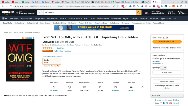 Amazon rank From WTF To OMG book